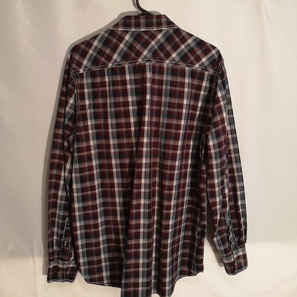American Rag Men's Size XL Multi Colored Plaid Double Stitch Casual Shirt - Picture 2 of 5